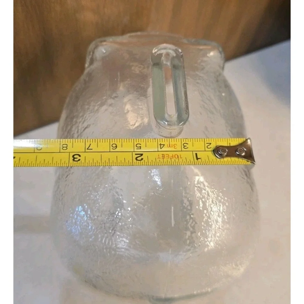 Vintage inspired Anchor Hocking Glass Pig Coin Bank Big Clear‎ Piggy Bank